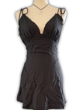 NWT Free People Black Halter Mini Dress Size Small